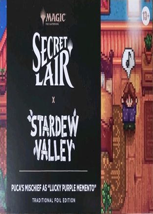 Secret Lair Drop: Secret Lair x Stardew Valley - Puca's Mischief As "Lucky Purple Memento" - Traditional Foil Edition