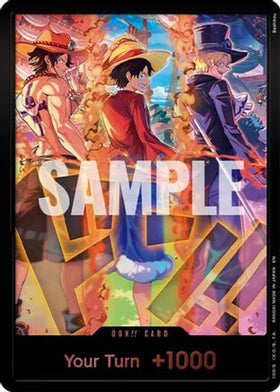 DON!! Card (English Version 3rd Anniversary Set) (Ace, Luffy, Sabo) One Piece Promotion Cards Foil