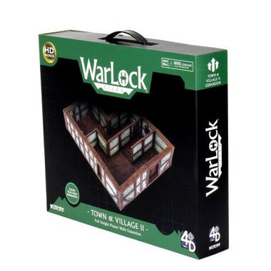 Wizkids Miniatures 4D Settings: WarLock Tiles - Town & Village II - Full Height Plaster Walls Expansion