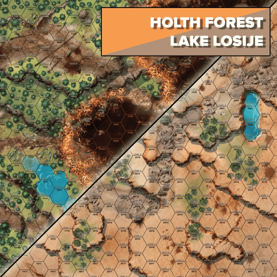BattleTech: Battle Mat - Tukayyid - Holth Forest / Lake Losiije