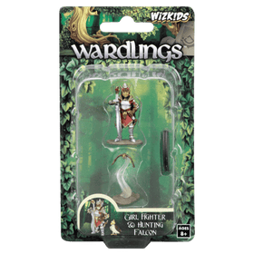 WizKids Miniatures: Wardlings - Girl Fighter & Hunting Falcon