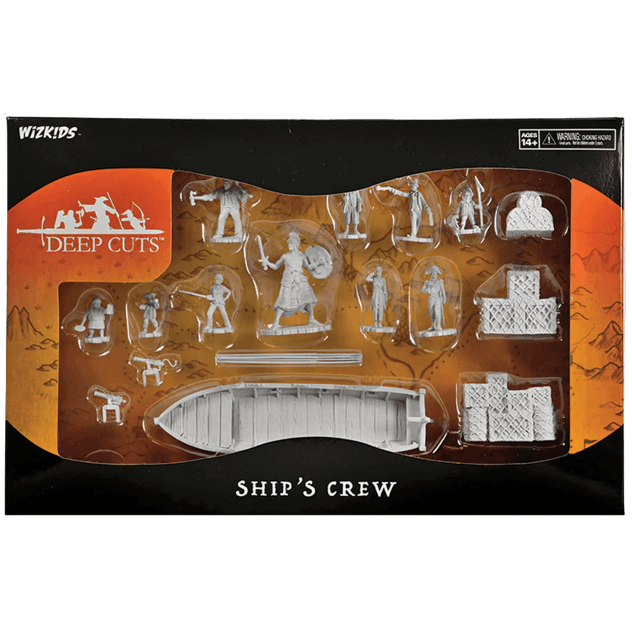 Wizkids Deep Cuts Unpainted Miniatures: Ship's Crew Boxed Set