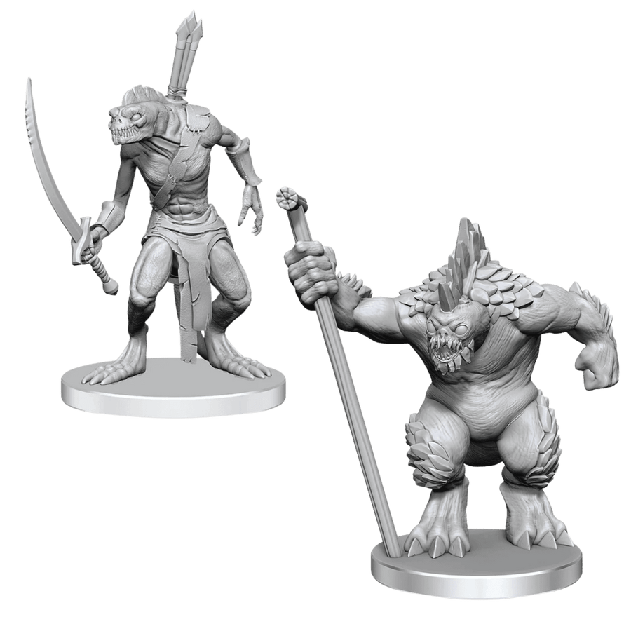 Pathfinder Battles Deep Cuts Unpainted Miniatures: Xulgath Skirmisher & Stoneliege