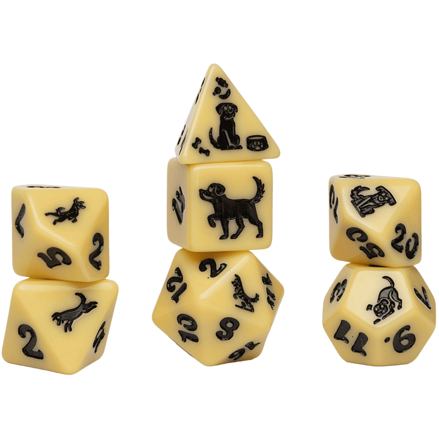Sirius Dice: Polyhedral - Animals - Golden Pup (7) (PREORDER)