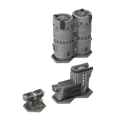 Battlefield in a Box: Hextech Terrain - Industrial Fluidworks: Small Storage Tanks