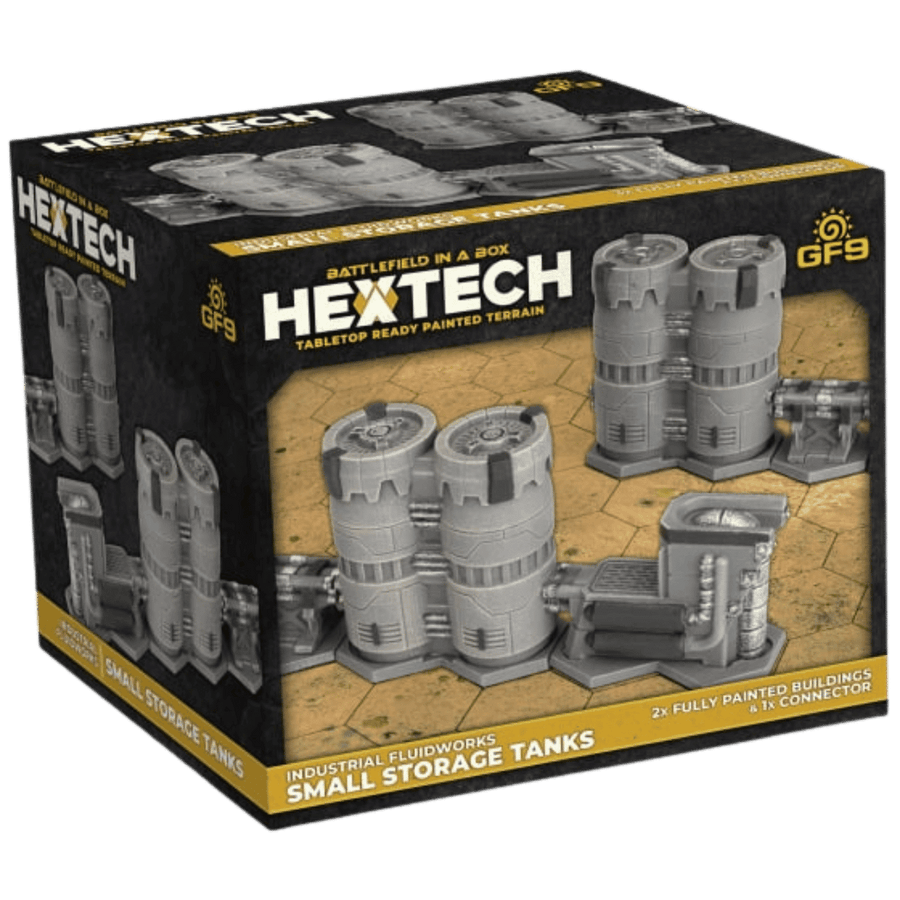 Battlefield in a Box: Hextech Terrain - Industrial Fluidworks: Small Storage Tanks