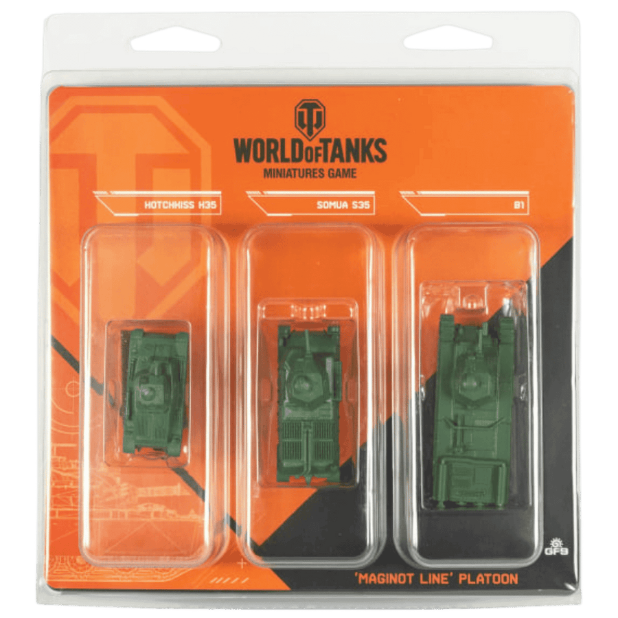 World of Tanks Miniatures Game: Maginot Line Tank Platoon (Hotchkiss H35, Somua S35, B1)