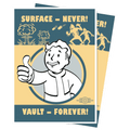 Ultra Pro Sleeves: APEX - Fallout - Vault Boy "Surface - Never! Vault - Forever!" (105ct) (PREORDER)