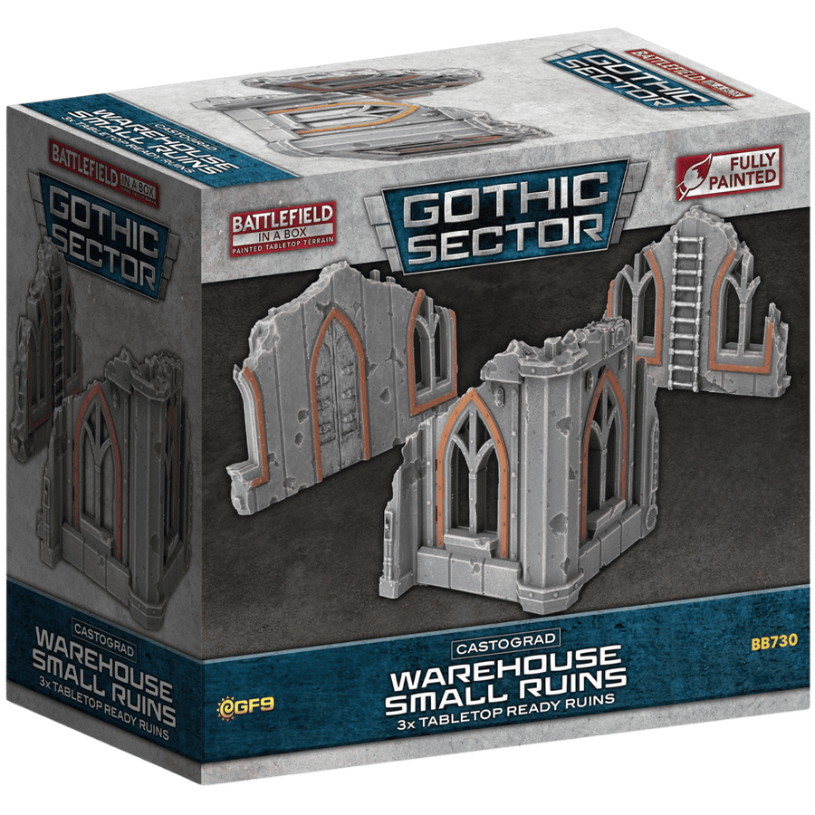 Battlefield in a Box: Gothic Sector - Castograd Warehouse Small Ruins (Pre-painted) (PREORDER)