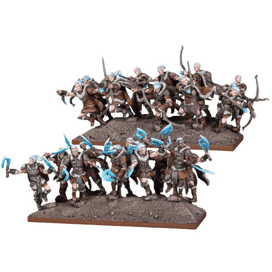 Kings of War 4E: Northern Alliance Ice Kin Hunters / Half-Elf Berserkers