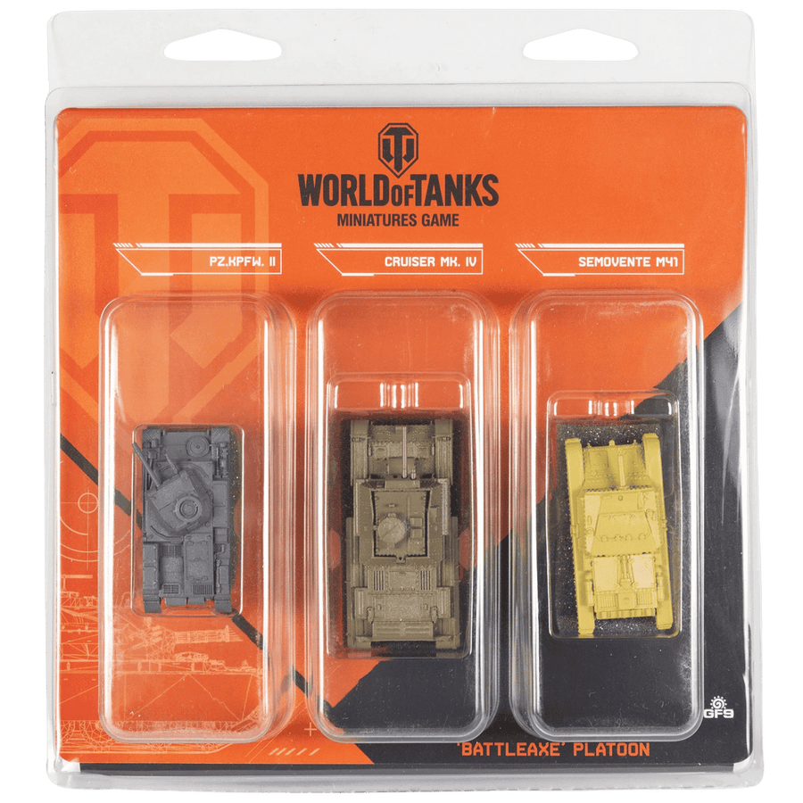 World of Tanks Miniatures Game: "Battleaxe" Tank Platoon (Panzer II, Cruiser IV, Semovente)
