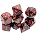 Chessex Dice: Lab Dice Lustrous - Polyhedral Gothic/Copper (7) w/Bonus Die (PREORDER)