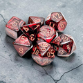 Chessex Dice: Lab Dice Lustrous - Polyhedral Gothic/Copper (7) w/Bonus Die (PREORDER)
