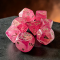 Chessex Dice: Lab Dice Shimmer - Polyhedral Ignis/Gold (7) w/Bonus Die (PREORDER)