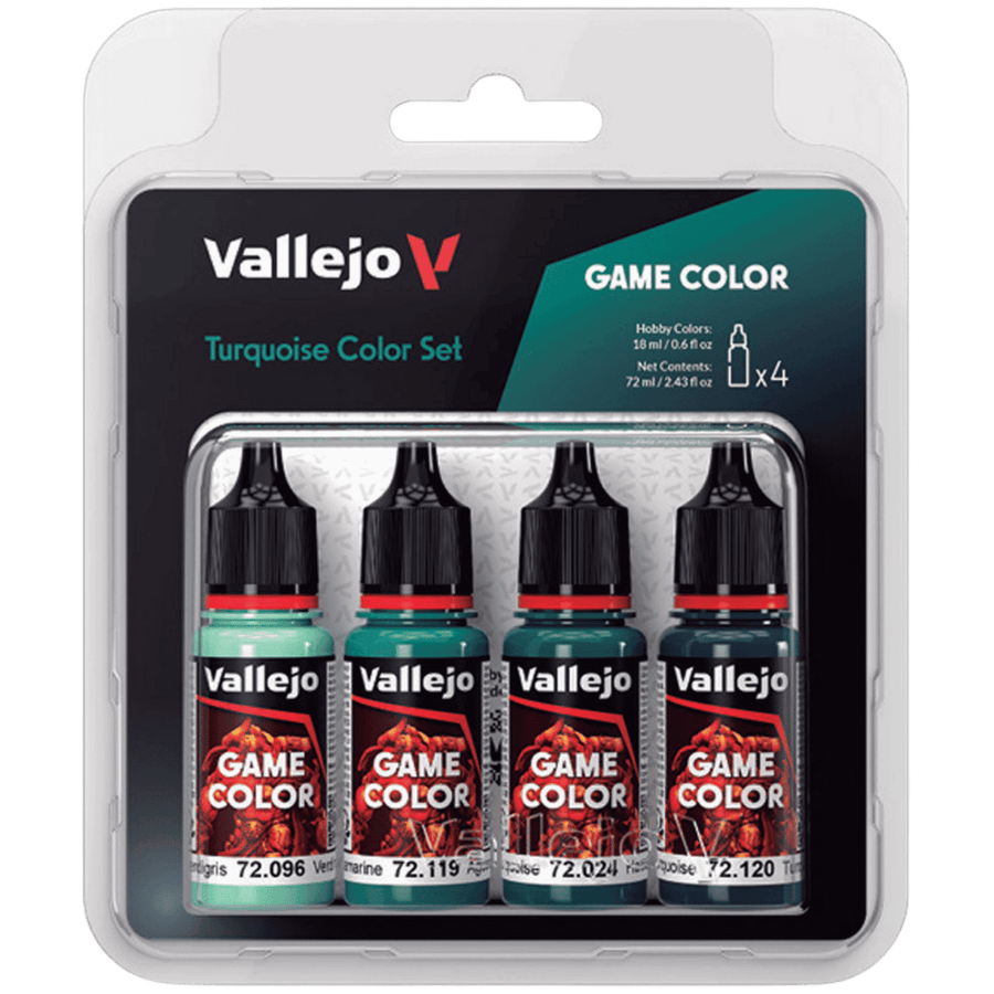 Acrylicos Vallejo: Game Color - Turquoise Color Set (4ct) (PREORDER)