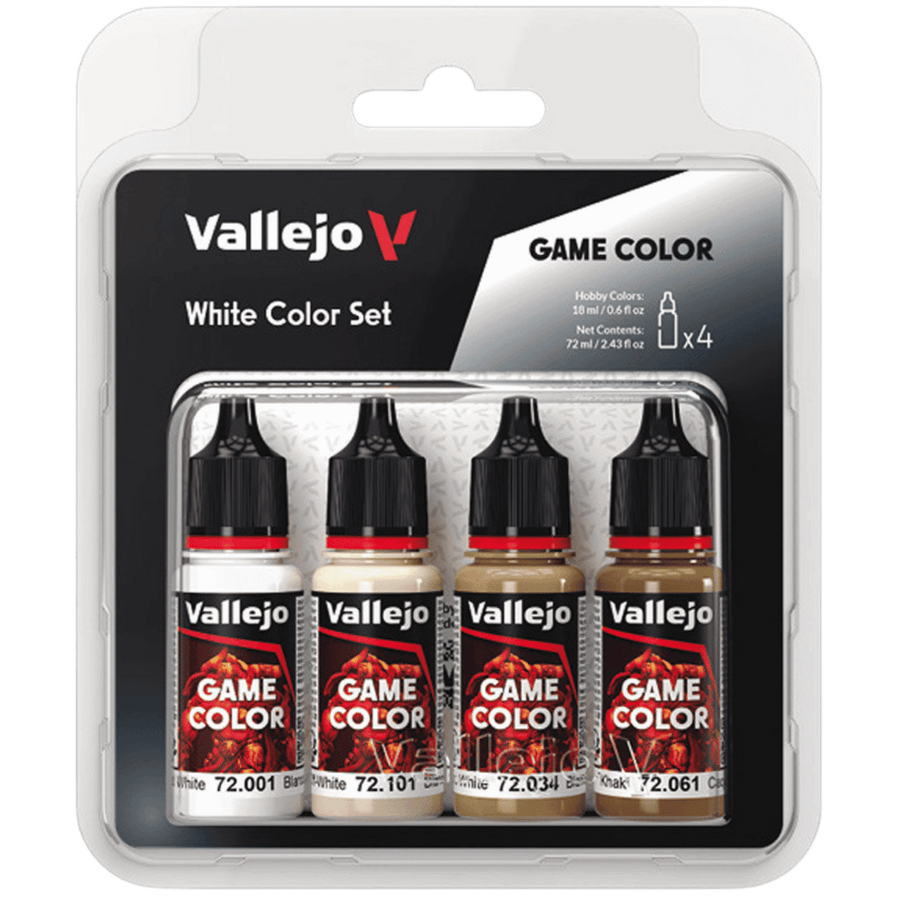 Acrylicos Vallejo: Game Color - White Color Set (4ct) (PREORDER)