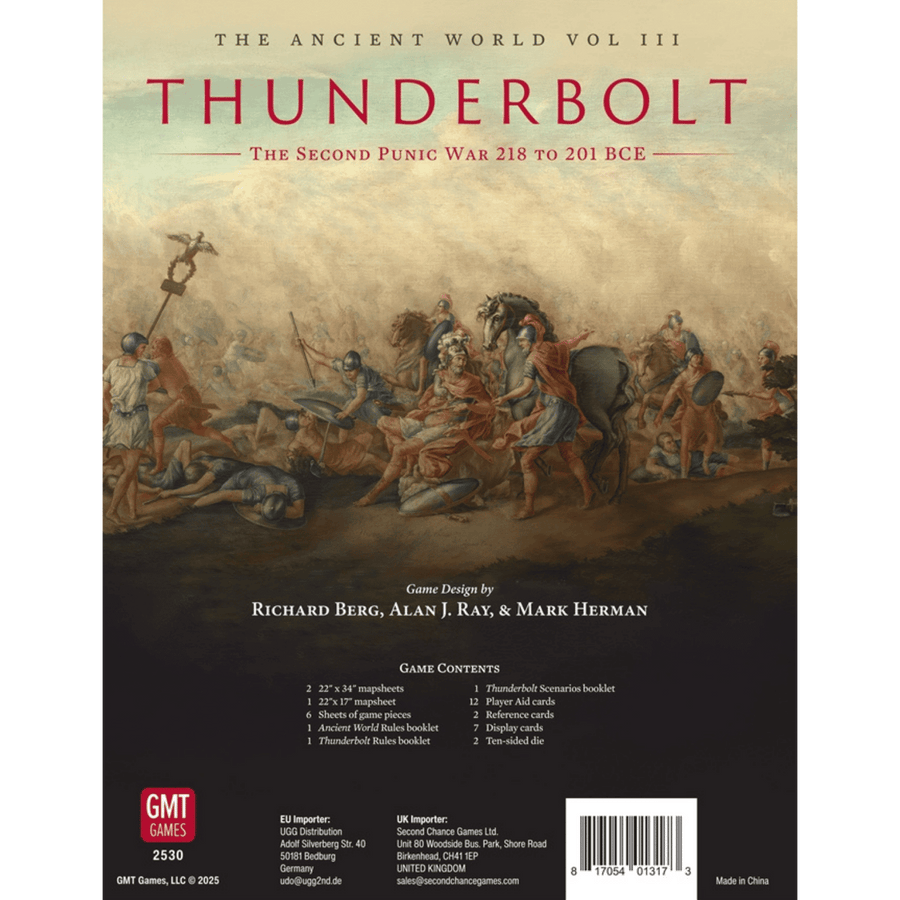 Thunderbolt: The Ancient World War Vol III - The Second Punic War 218 to 201 BCE (PREORDER)