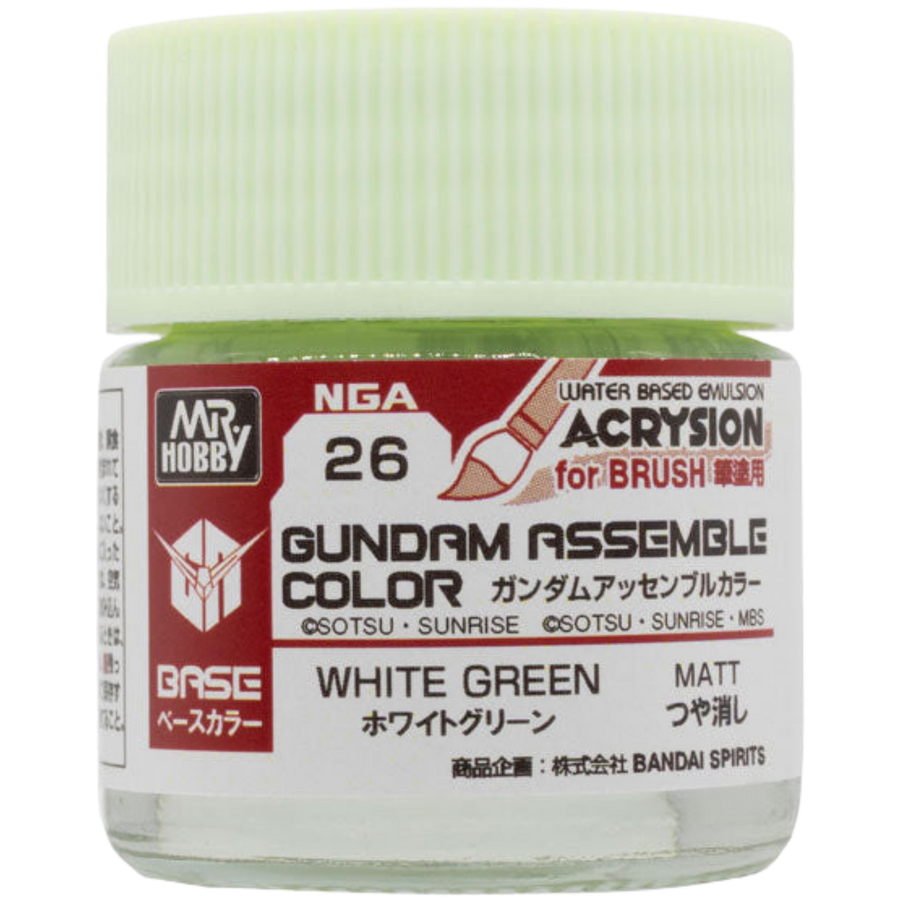 Gundam Assemble Color: Base Matte - White Green (PREORDER)