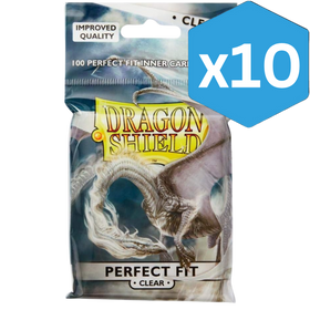 Dragon Shield Perfect Fit Inner Card Sleeves - Clear (100ct) (10-Pack)