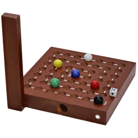 WE Games Cat & Mouse Wooden Travel Game with Marbles - 5 in.