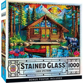 MasterPieces Puzzles: Stained Glass - Cabin Spectrum (1000pcs)