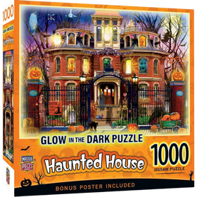 MasterPieces Puzzles: Glow-in-the-Dark - Haunted House On the Hill (1000pcs)