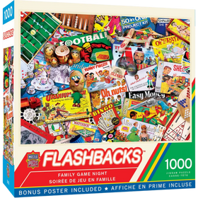 MasterPieces Puzzles: Flashbacks - Family Game Night (1000pcs)