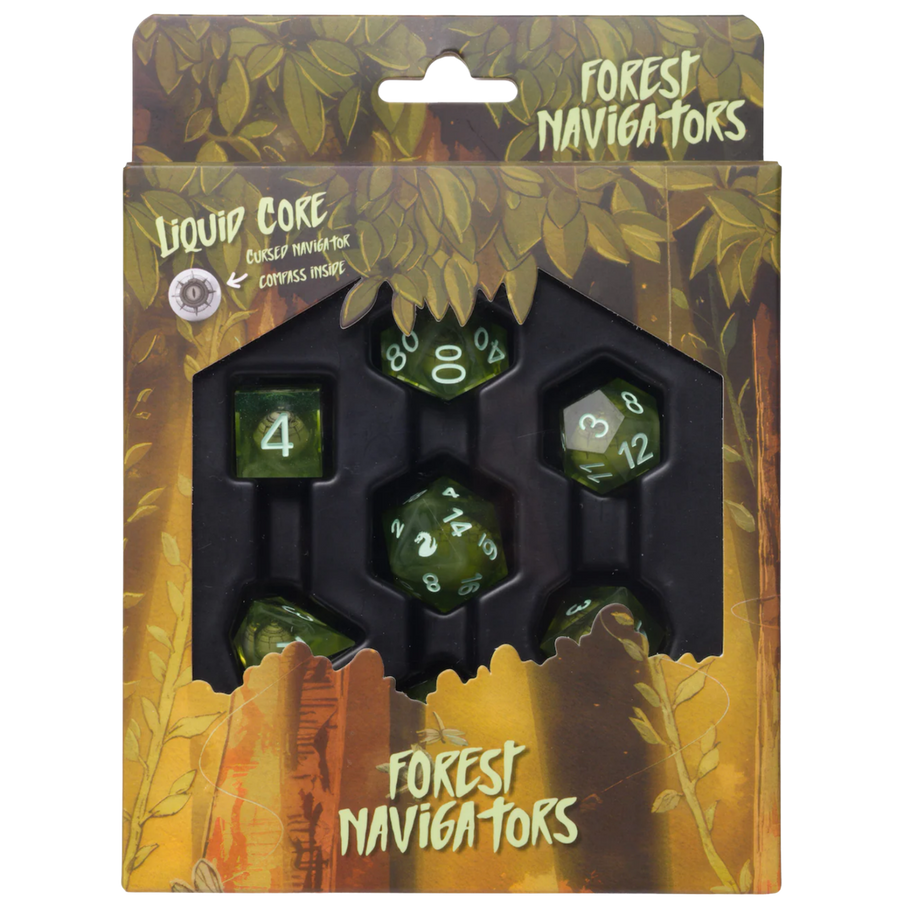 Encounters at a Glance: Into the Wild - Forest Navigators - Liquid Core Dice Set (7ct) (PREORDER)