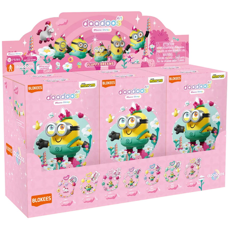 Blokees: Minions daadoos Art Series 01 - Fluffy Dreams - Phone Strap - Display Box (PREORDER)