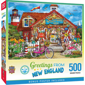MasterPieces Puzzles: Greetings From New England (500pcs)