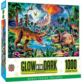 MasterPieces Puzzles: Glow-in-the-Dark - Dinosaurs (1000pcs)