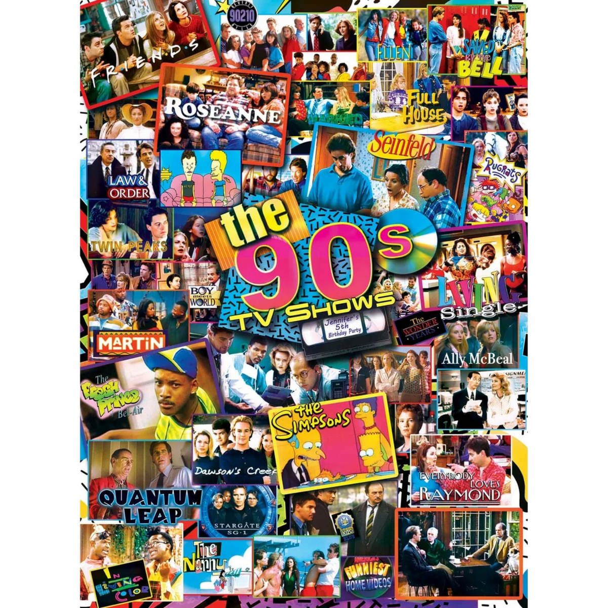MasterPieces Puzzles: Decades - The 90's Movies / TV Shows / Music - Three 500 Piece Puzzles