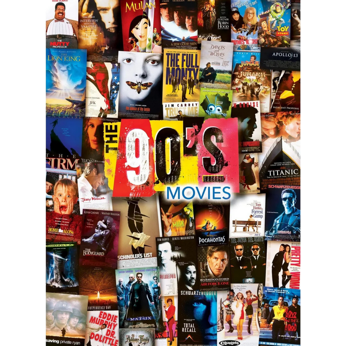 MasterPieces Puzzles: Decades - The 90's Movies / TV Shows / Music - Three 500 Piece Puzzles