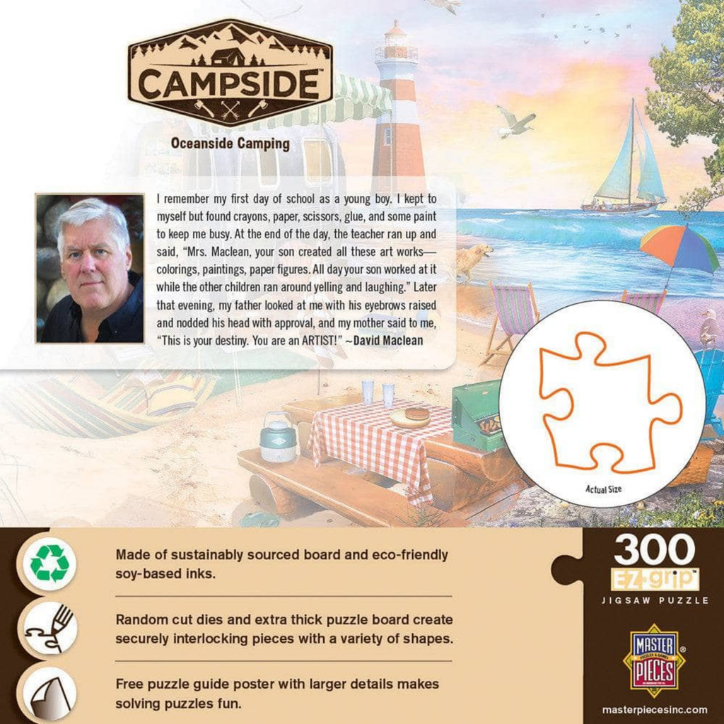 MasterPieces Puzzles: Campside - Oceanside Camping (300pcs, EZ Grip)