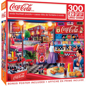 MasterPieces Puzzles: Coca-Cola - Soda Fountain (300pcs, EZ Grip)