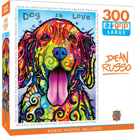 MasterPieces Puzzles: Dean Russo - Dog is Love (300pcs, EZ Grip)