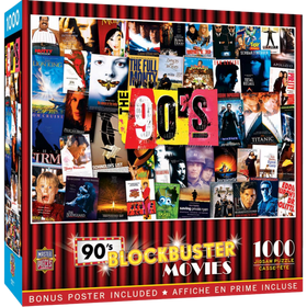 MasterPieces Puzzles: Blockbusters - 90's Movies (1000pcs)