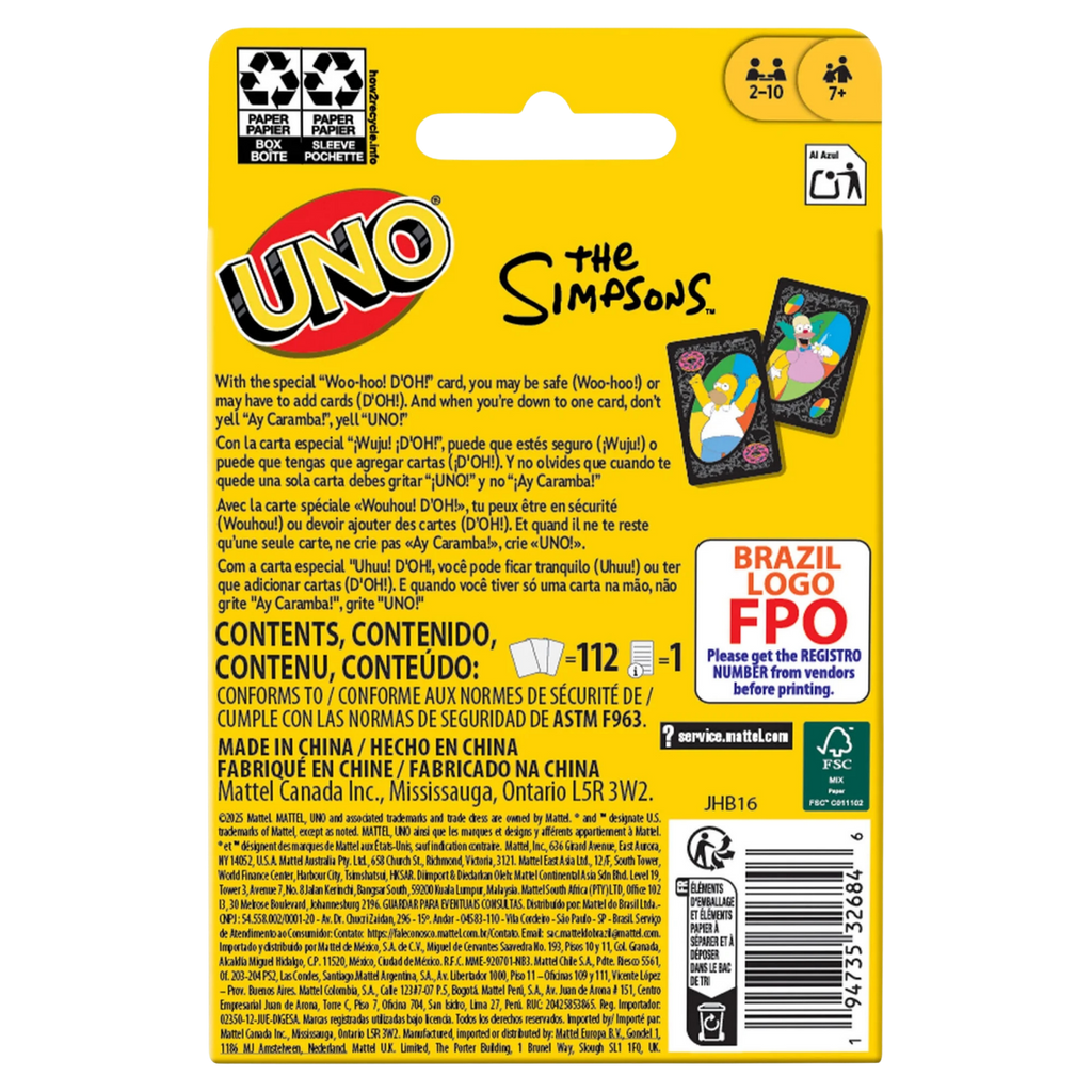 UNO: The Simpsons