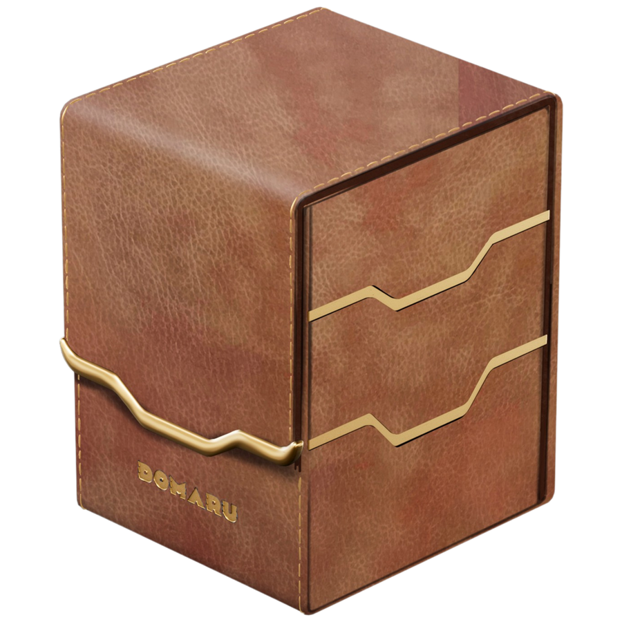 DOMARU Deck Box: Armory Collection - Chestnut - Vertex 100+ Toploading Box (PREORDER)