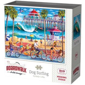 Boardwalk Puzzle Company: Dog Surfing - Personal Puzzle (210pcs)
