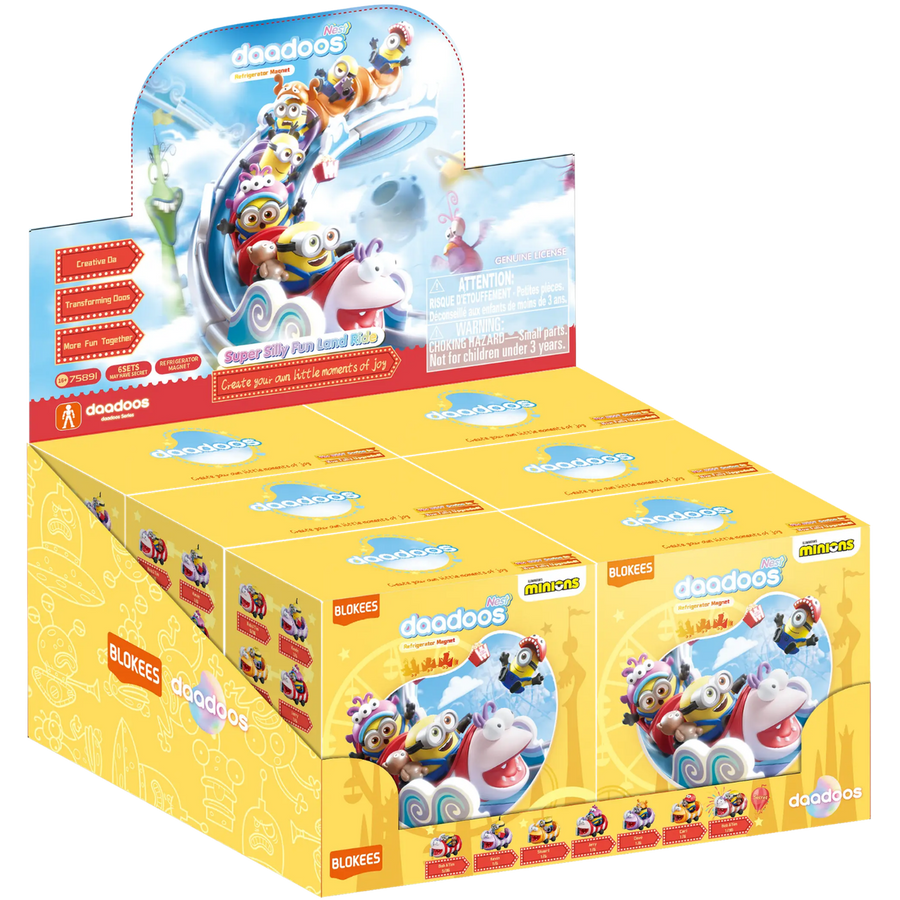 Blokees: Minions daadoos Nest Series 01 - Super Silly Fun Land Ride - Refrigerator Magnet - Display Box (PREORDER)