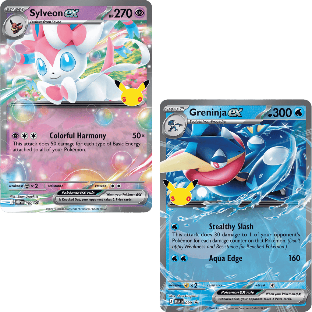 Pokemon: 30th Celebration - Sylveon ex / Greninja ex Box