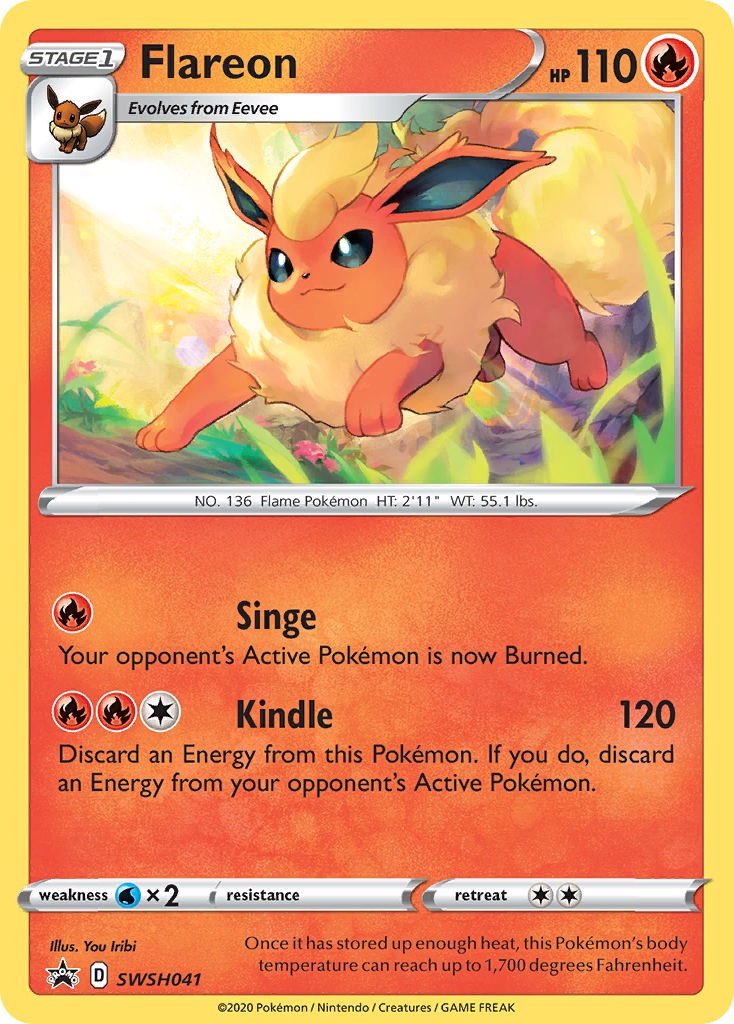Flareon SWSH041/298 - SWSH Black Star Promos Holofoil (LP)