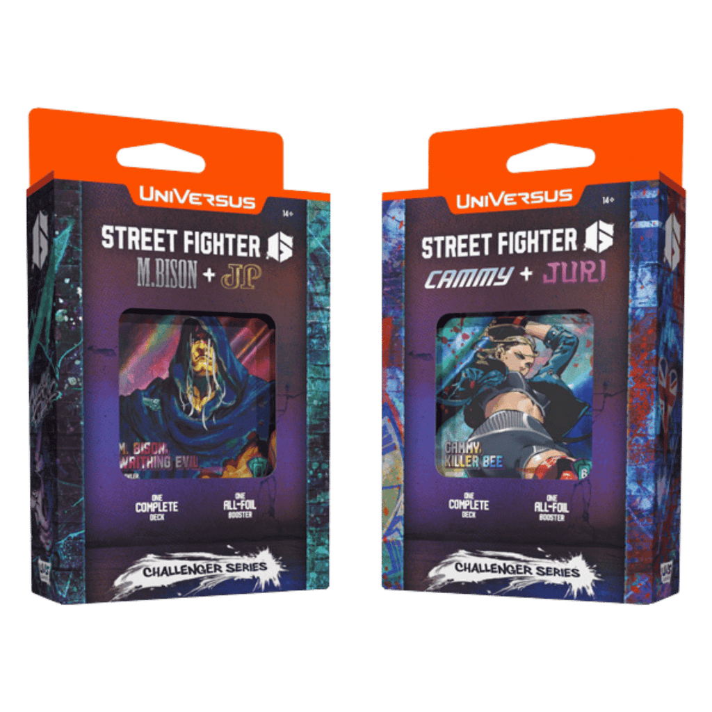 UniVersus TCG: Street Fighter 6 - Cammy + Juri / M. Bison + JP - Challenger Series Deck (Set of 2) (PREORDER)