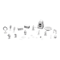 Wizkids Deep Cuts Unpainted Miniatures: Castle - Kingdom Retainers