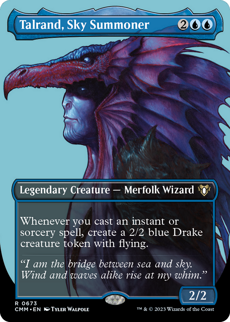Talrand, Sky Summoner (CMM-673) - Commander Masters (Borderless) Foil (LP)