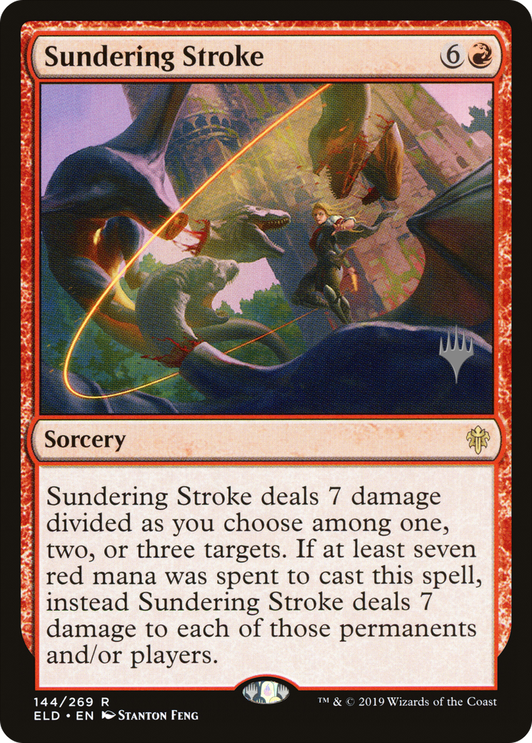 Sundering Stroke (PPELD-144) - Throne of Eldraine Promos Foil