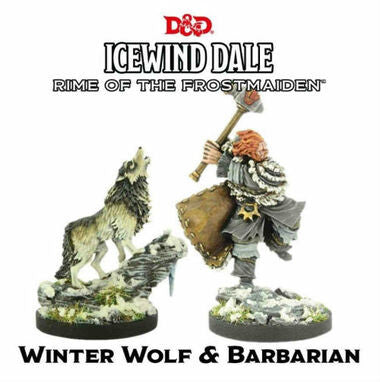 Dungeons & Dragons Miniatures: Icewind Dale - Rime of the Frostmaiden - Winter Wolf & Barbarian (PREORDER)