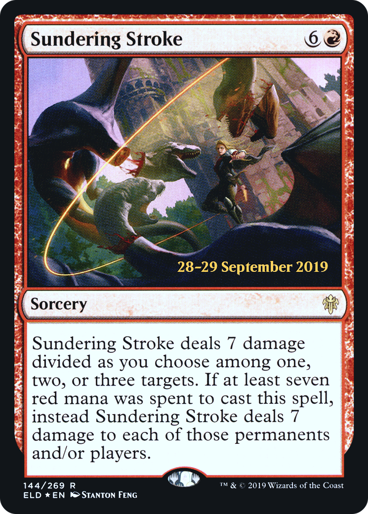 Sundering Stroke (PELD-144S) - Throne of Eldraine Promos Foil