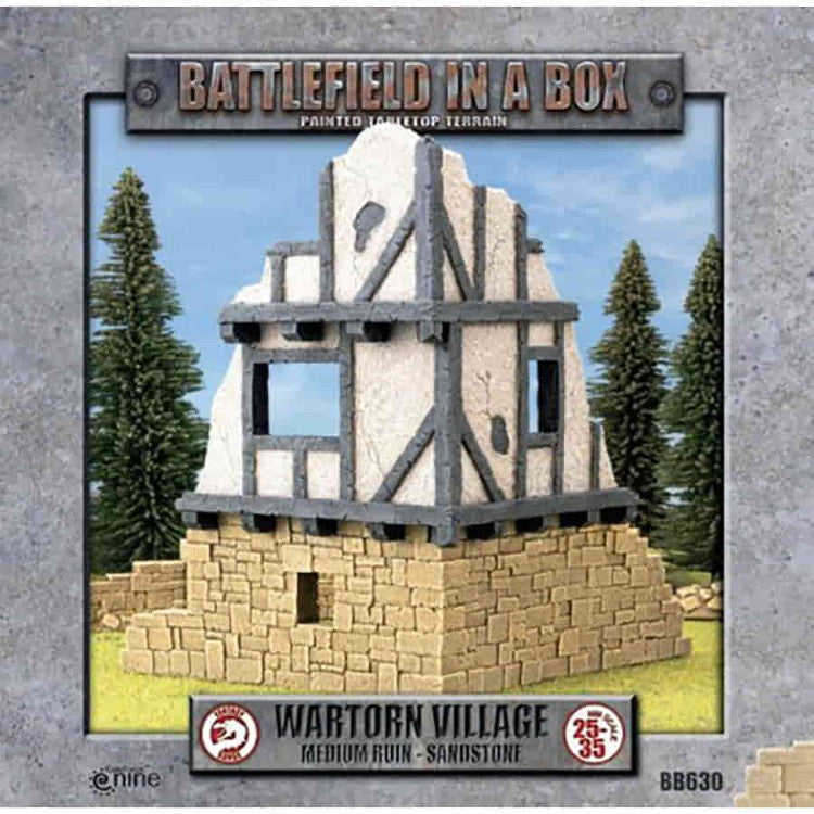 Battlefield in a Box: Wartorn Village - Sandstone Medium Ruin